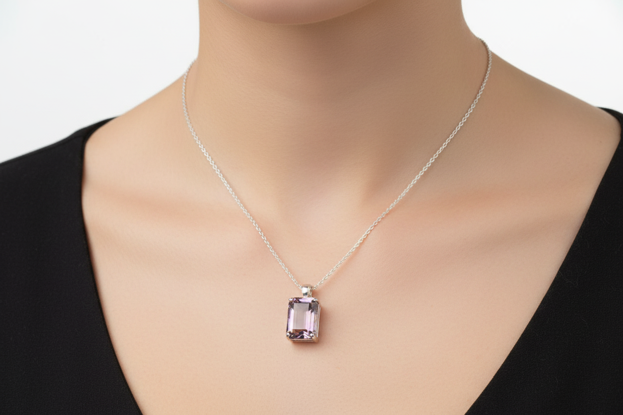 Ametrine Silver Necklace