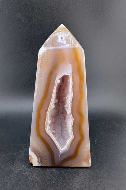 Agate Druzy Geode Tower