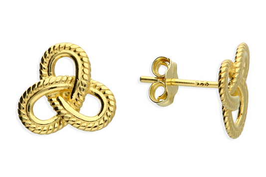 Trefoil Knot Stud Earrings