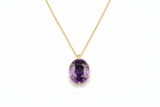 Amethyst necklace - landscape format with more space