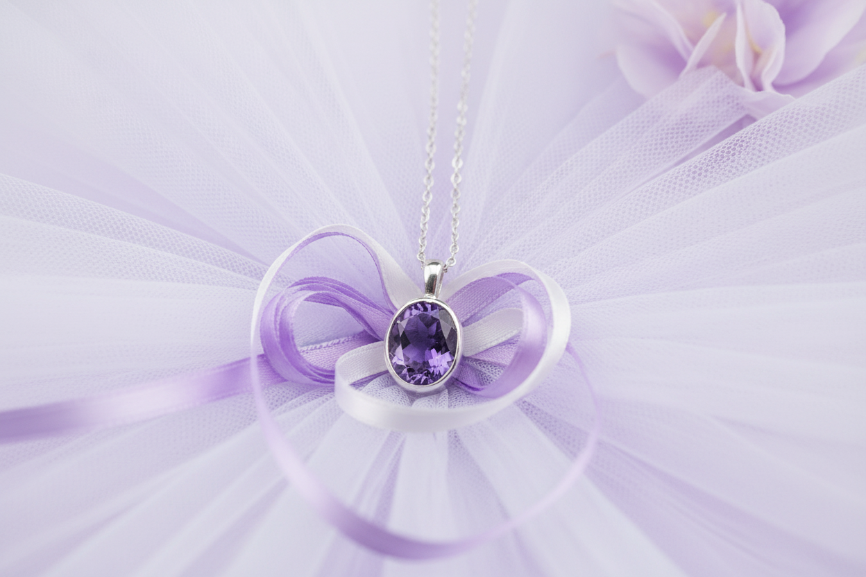 Amethyst Pendant - Tulle