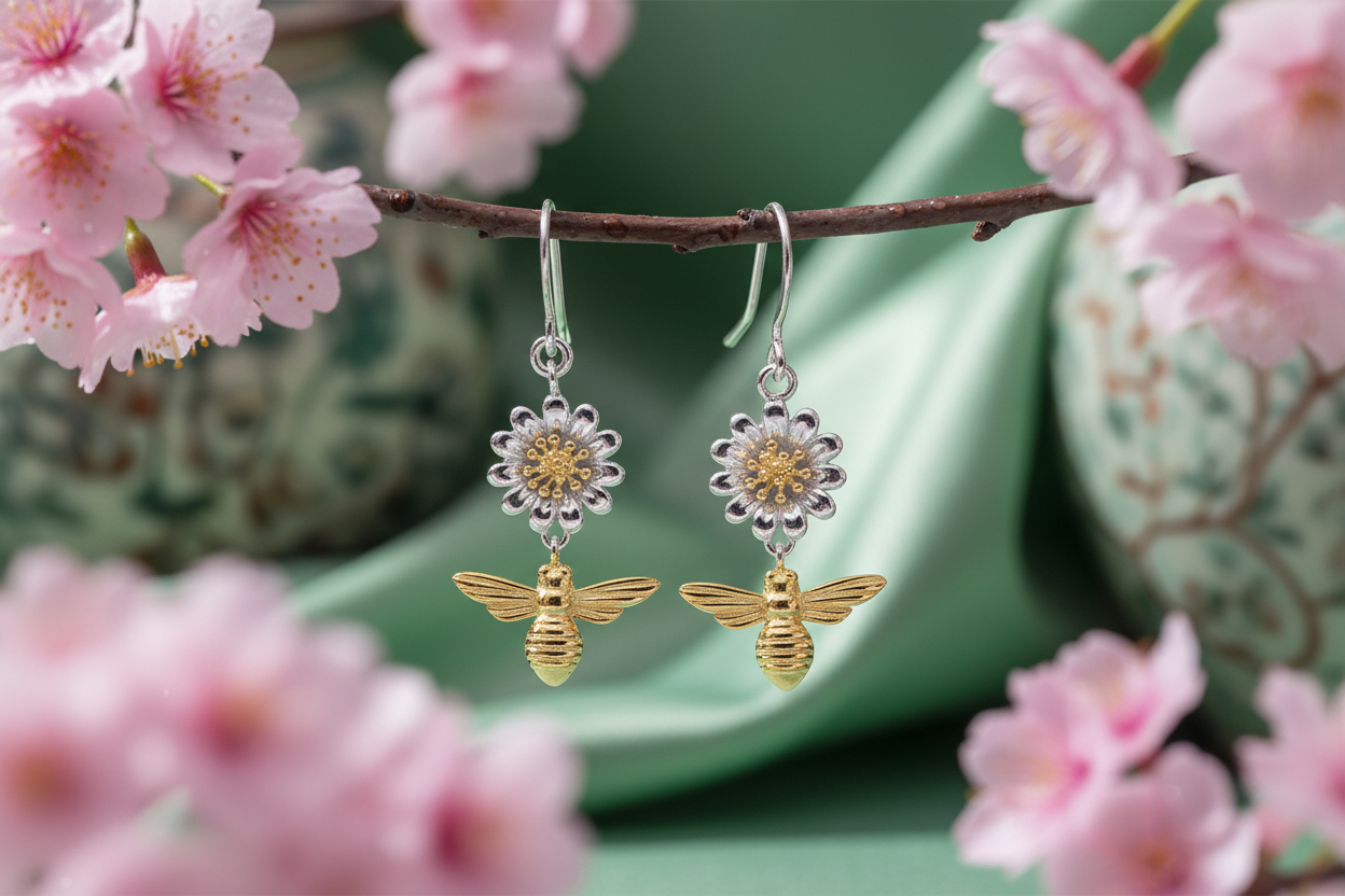 Cherry Blossoms & Jade Silk