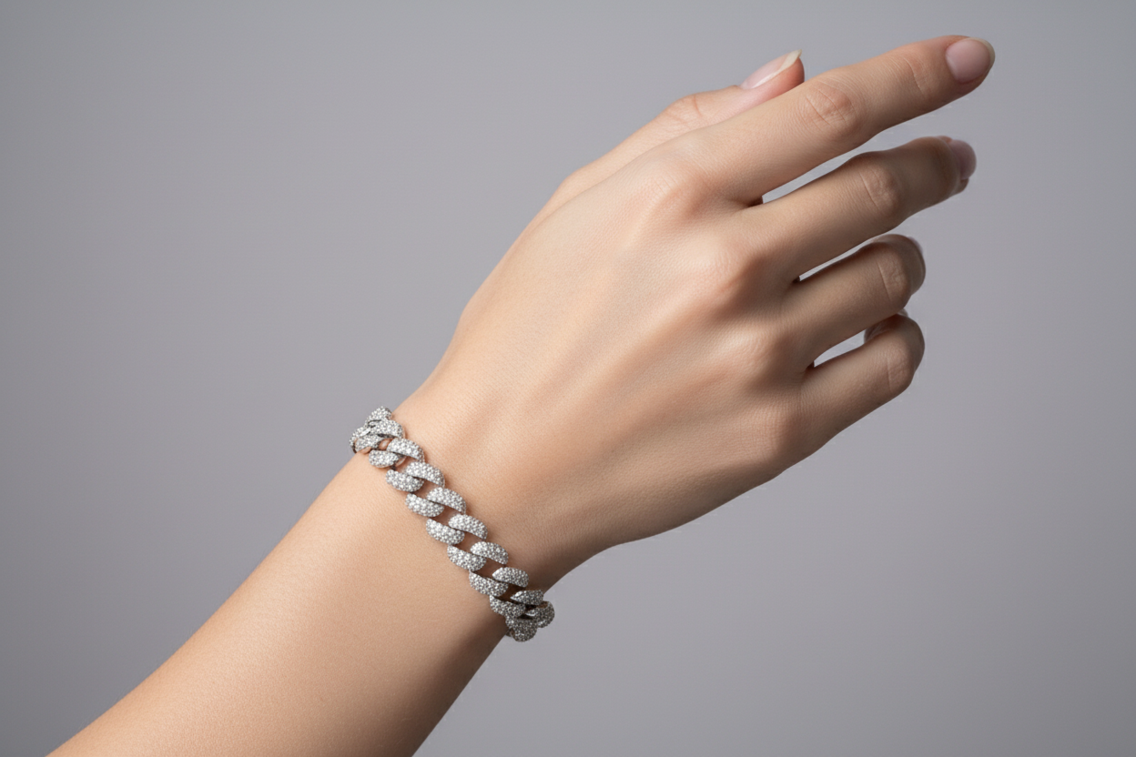 Crystal bracelet worn on wrist - pose 1