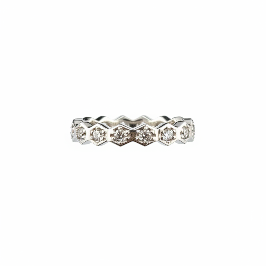 Diamond Ring - White Background Front