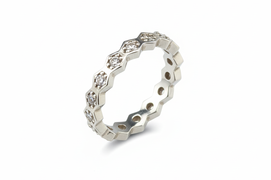 Diamond Ring - White Background Perspective