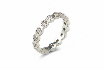 Diamond Ring - White Background Perspective