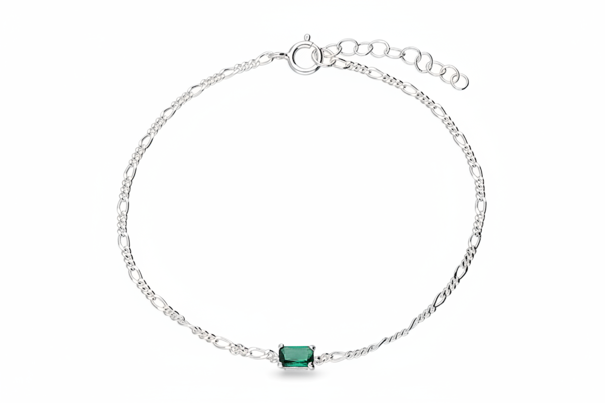 Emerald Bracelet White Background 3:2