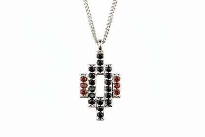 Geometric cross pendant - landscape format