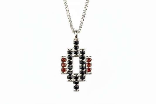 Geometric cross pendant - landscape format