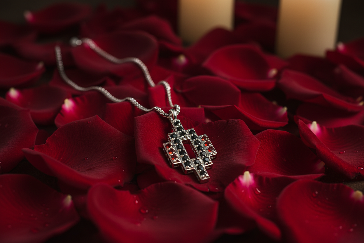 Geometric Pendant - Rose Petals