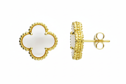 Gold clover earrings 3:2