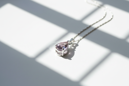 Kunzite Pendant - Geometric Shadows
