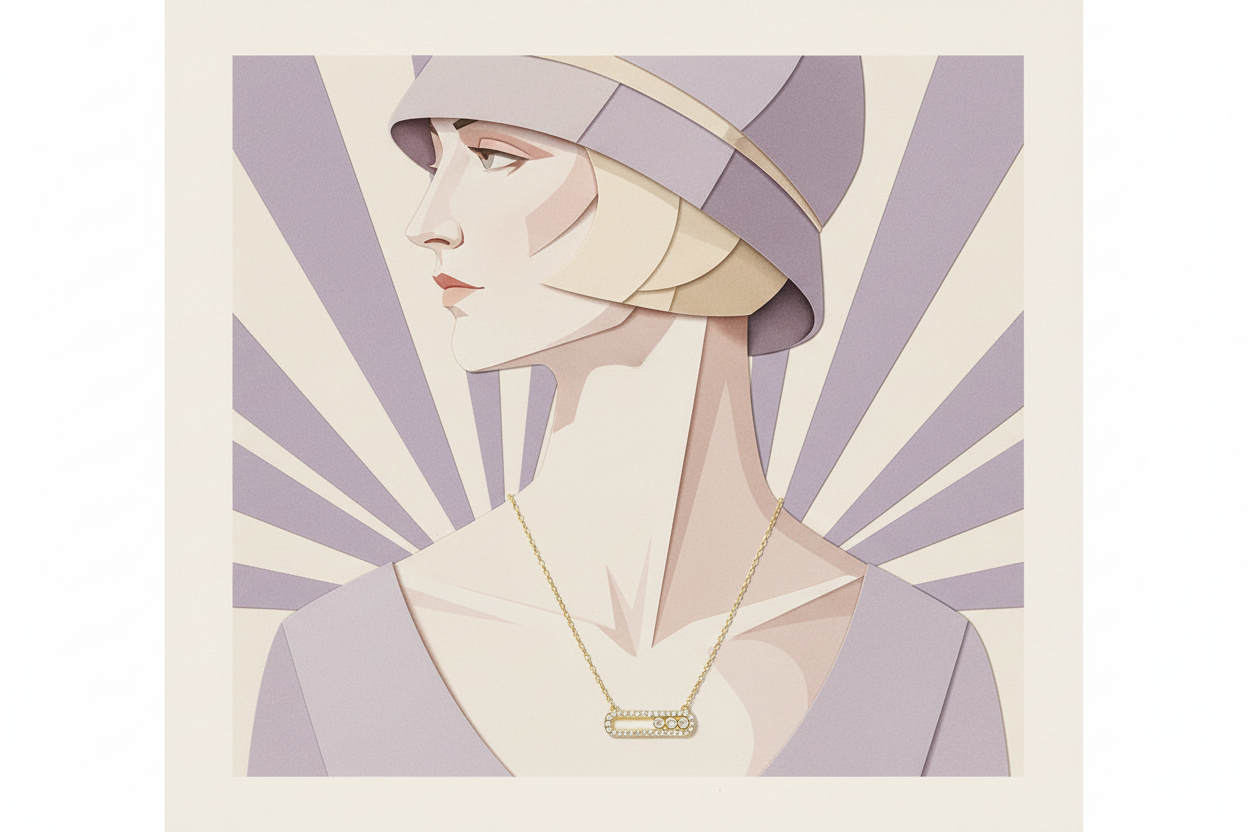 Lavender and cream - smaller pendant