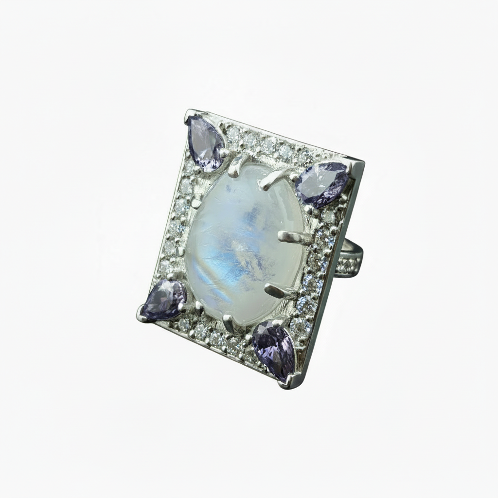 Moonstone Ring Square Format
