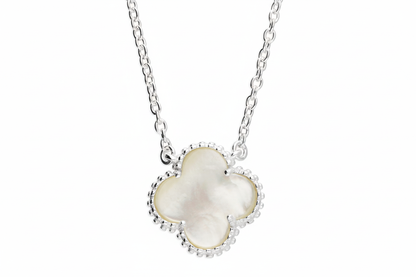 Mother-of-pearl clover pendant - front view