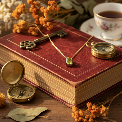 Necklace on vintage book