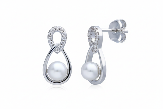 Pearl Infinity Earrings 3:2