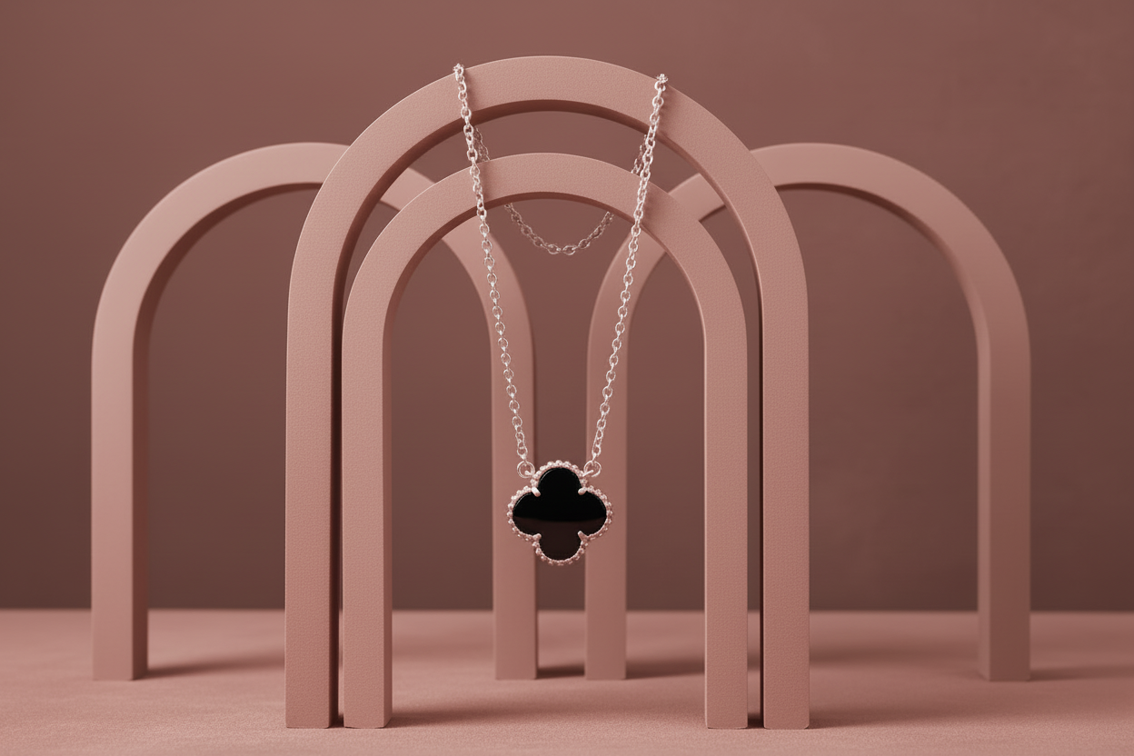 Pink arched display