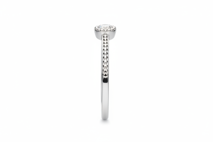 Silver halo ring - front view 3:2
